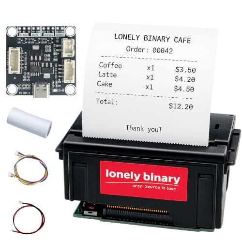 Lonely Binary 58mm Thermal Receipt Printer Kit Type-C for ESP32 & Arduino