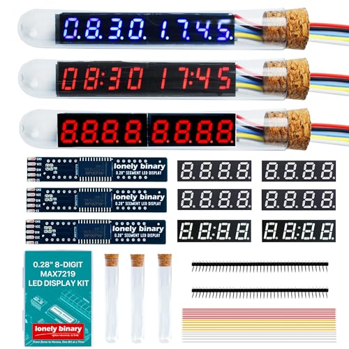 Lonely Binary MAX7219 Vintage Tube LED Clock Kit for ESP32 & Arduino