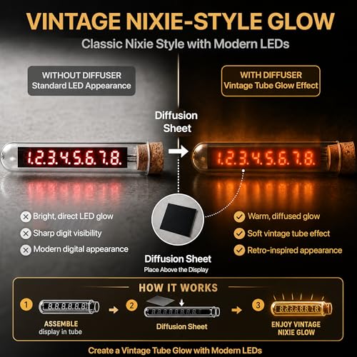 Lonely Binary MAX7219 Vintage Tube LED Clock Kit for ESP32 & Arduino