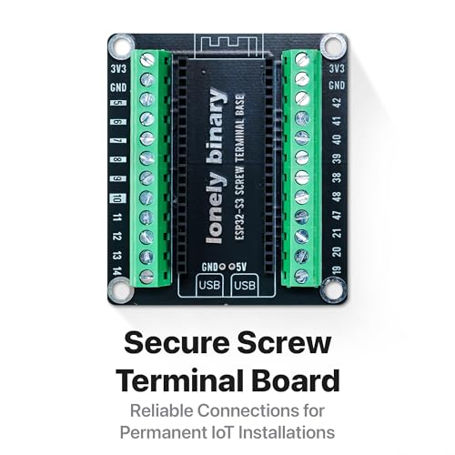Lonely Binary ESP32-S3 N16R8 Screw Terminal Expansion for Arduino IDE