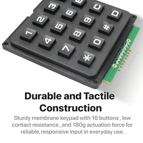 LONELY BINARY 2-Pack 4x4 Matrix Keypad with I2C Adapter for Arduino IDE
