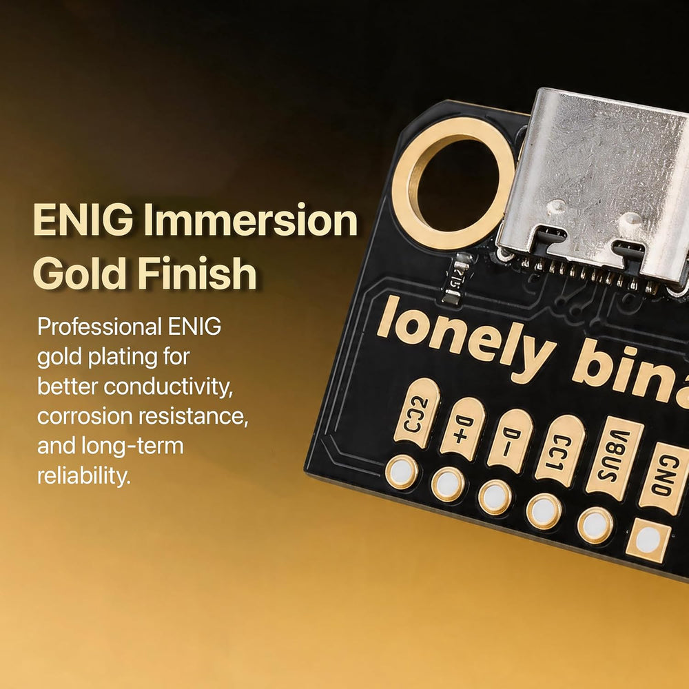 USB-C Breakout Board, 5.1kΩ CC, 12-Pack