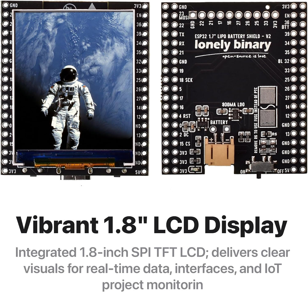 ESP32 1.8" LCD Dev Board + LiPo Shield