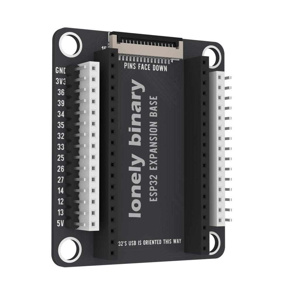ESP32 Expansion Base swung 30 degrees away on its left edge