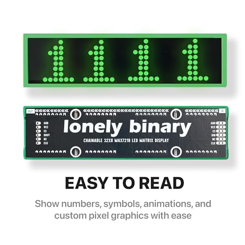Lonely Binary 3-Pack 32x8 LED Matrix MAX7219 3-Color for Arduino ESP32