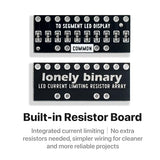 LONELY BINARY 12-Pack 10-Segment LED Bar Graph 6-Color Resistor PCB Case