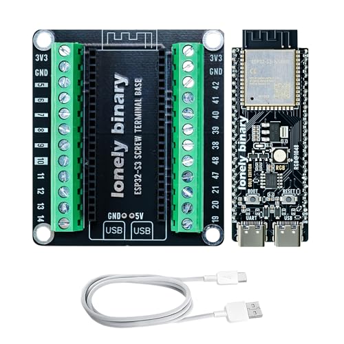 Lonely Binary ESP32-S3 N16R8 Screw Terminal Expansion for Arduino IDE