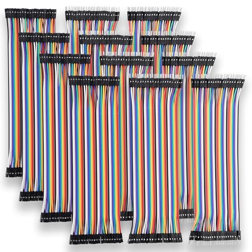 LONELY BINARY 480-Pack Breadboard Jumper Wires 20cm M-M M-F F-F for Arduino