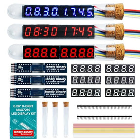 Lonely Binary MAX7219 Vintage Tube LED Clock Kit for ESP32 & Arduino