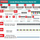 LONELY BINARY Electronics Starter Kit 400+ Pieces for Arduino