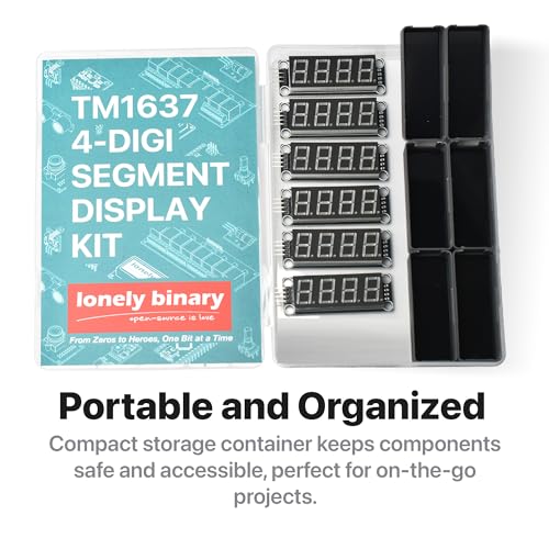 Lonely Binary 6-Pack TM1637 4-Digit 0.56" LED Display for Arduino & ESP32