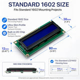 Lonely Binary 3-Pack 1602 LCD Display Module, Built-in I2C, 16x2 Blue