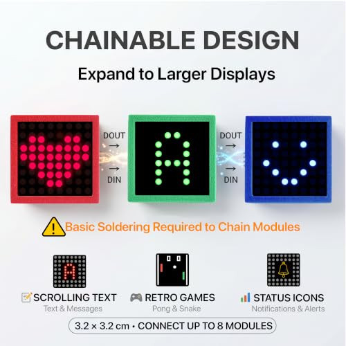 Lonely Binary 3-Pack 8x8 LED Matrix MAX7219 3-Color for Arduino & ESP32