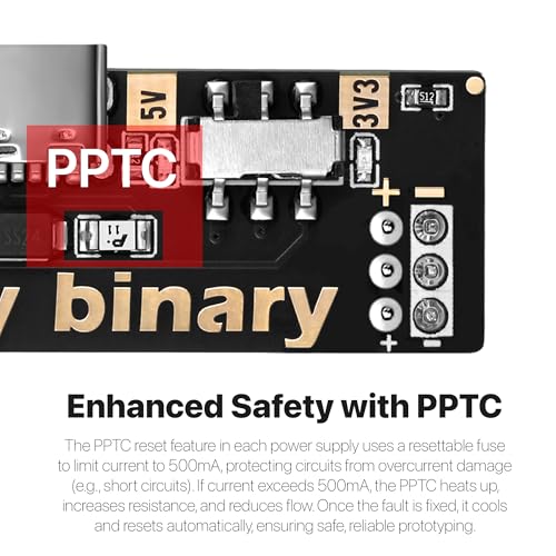 Lonely Binary Breadboard Power Supply Kit 2x830 2x400 USB-C 3.3V/5V