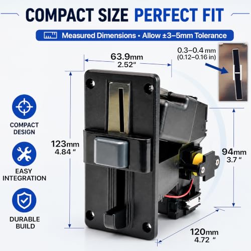 Lonely Binary Arcade Coin Acceptor Module Kit for ESP32-S3, USB-C Powered