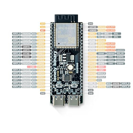 Lonely Binary ESP32-S3 N16R8 Screwless Terminal Board for Arduino IDE