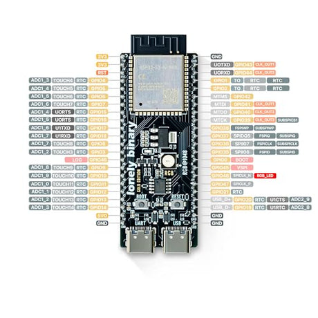 Lonely Binary ESP32-S3 N16R8 Screw Terminal Expansion for Arduino IDE