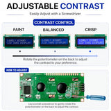 Lonely Binary 3-Pack 1602 LCD Display Module, Built-in I2C, 16x2 Blue