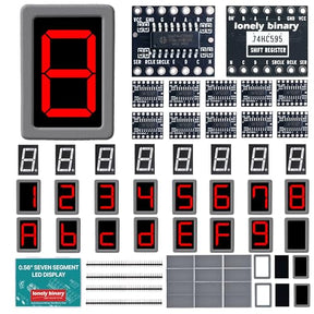 Lonely Binary 24-Pack 0.56" 7-Segment LED 74HC595 Driver for Arduino ESP32