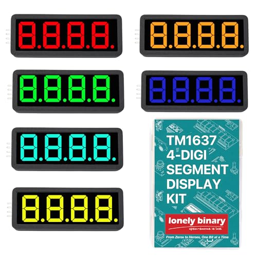 Lonely Binary 6-Pack TM1637 4-Digit 0.56" LED Display for Arduino & ESP32