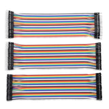 LONELY BINARY 120-Pack Breadboard Jumper Wires 20cm M-M M-F F-F for Arduino