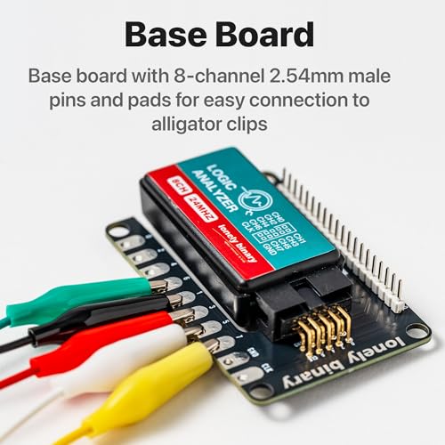 LONELY BINARY Logic Analyzer Kit, 8 Channel 24MHz USB with Breakout Boards