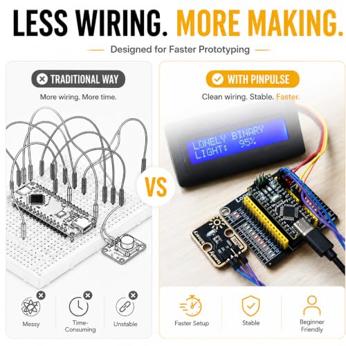 Lonely Binary 3X Nano V3.0 ATmega328P USB-C with PinPulse LED Shield Kit
