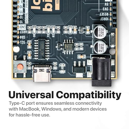 Lonely Binary UNO R3 ATmega328P Board USB-C ENIG Gold for Arduino IDE