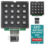 LONELY BINARY 2-Pack 4x4 Matrix Keypad with I2C Adapter for Arduino IDE