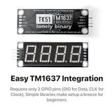 Lonely Binary 6-Pack TM1637 4-Digit 0.56" LED Display for Arduino & ESP32