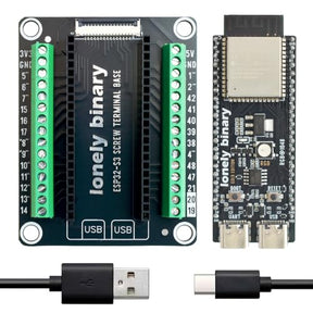 Lonely Binary ESP32-S3 N16R8 Dev Board + Screw Terminal Base, FPC Port