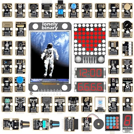 Lonely Binary ESP32-S3 STEM Learning Kit, 46 Sensor Modules and Dev Board