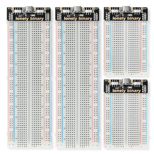 Breadboard Kit, 4 Boards + 4 USB-C Power Modules