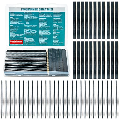 Lonely Binary 75-Piece 2.54mm Pin Header Kit, Male and Female 40-Pin Rows